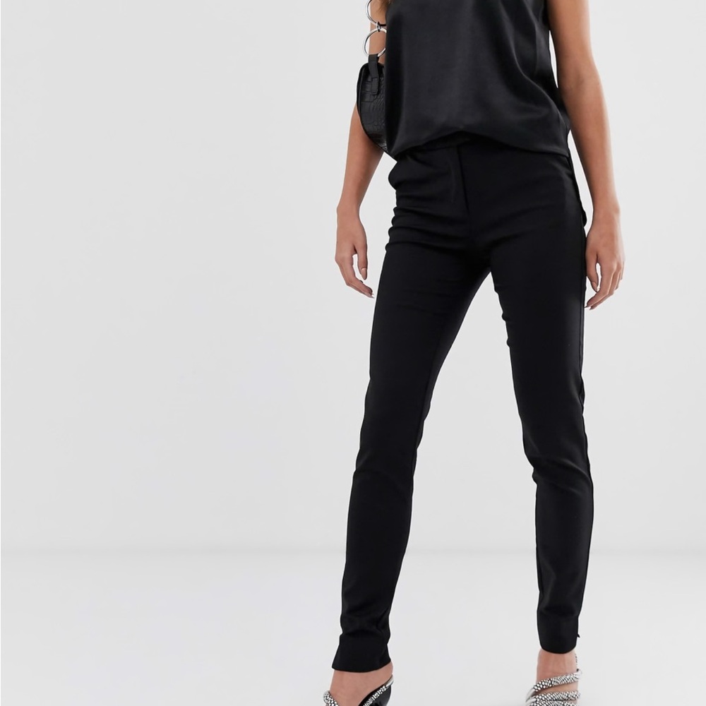 Tall ASOS Yas Brand Cigarette Black Pants Size S